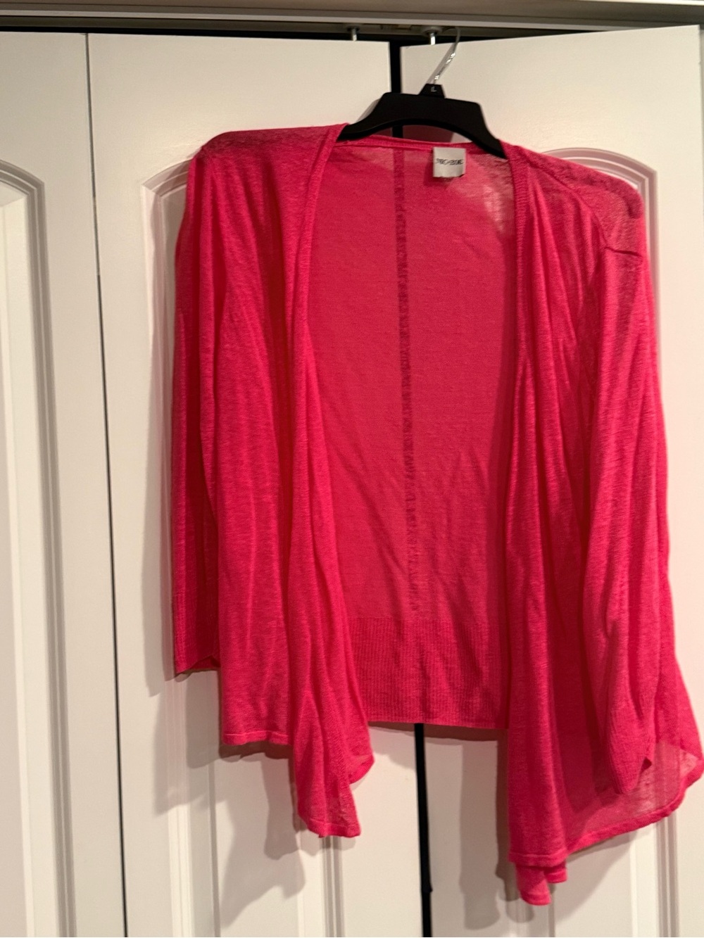 NIC+ZOE Bright Pink Open-Front Lightweight Cardigan